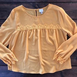 Yellow Lace Blouse